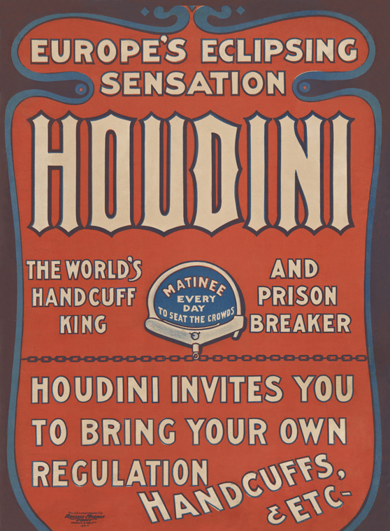 Part of the "Eclipsing Sensation" series of Houdini posters (Source Image: New York Public Library Digital Collections)